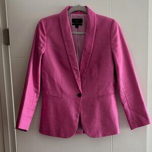 J. Crew Bright Pink Linen Blend Blazer Sz 4